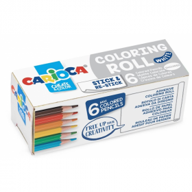 Carioca Coloring Roll Mini, 10 X 85 Cm/rola, Hartie Autoadeziva - White