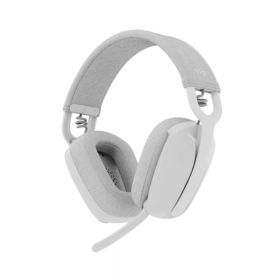 Casti Over-Ear Logitech Zone Vibe 100, Wireless, Autonomie 20 ore, Microfon, Alb