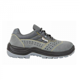 Pantofi de Protectie PROTEK Marimea 41, Bombeu Metalic, Piele Spalt de Bovina, Gri