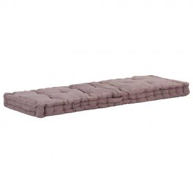 vidaXL Pernă podea canapea din paleți, gri taupe, 120x40x7 cm, bumbac