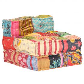 vidaXL Fotoliu puf modular, model petice, material textil