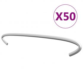 vidaXL Cârlige pentru gabioane, 50 buc., oțel galvanizat, 20 cm
