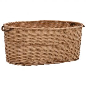 vidaXL Coș lemne foc cu mânere de transport natural 78x54x34 cm salcie