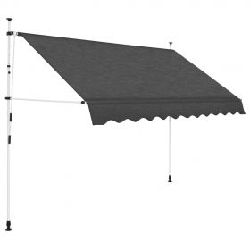 vidaXL Copertină retractabilă manual, antracit, 300 cm