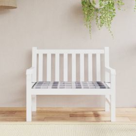 vidaXL Pernă bancă de grădină, gri carouri, 100x50x3 cm, textil Oxford