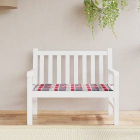 vidaXL Pernă bancă de grădină, roșu carouri, 120x50x3cm, textil Oxford