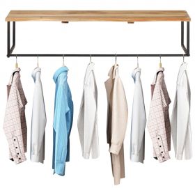 vidaXL Cuier cu margine naturală, 100x35x22 cm, lemn masiv de acacia