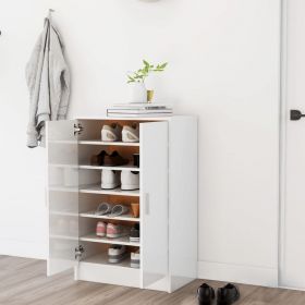 vidaXL Pantofar, alb extralucios, 60x35x92 cm, PAL