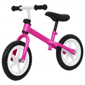 vidaXL Bicicletă pentru echilibru 11 inci, cu roți, roz