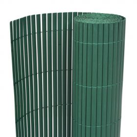 vidaXL Gard de grădină cu două fețe, verde, 90 x 300 cm, PVC