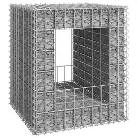 vidaXL Stâlp coș gabion, 50x50x60 cm, fier