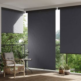 vidaXL Copertină laterală de balcon, negru, 170x250 cm