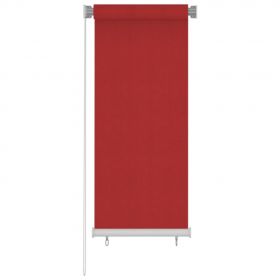 vidaXL Jaluzea tip rulou de exterior, roşu, 60x140 cm, HDPE