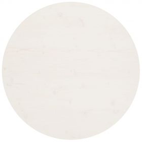vidaXL Blat de masă, alb, Ø90x2,5 cm, lemn masiv de pin