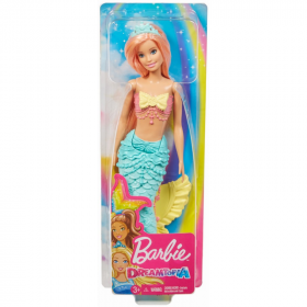 Barbie papusa Dreamtopia sirena cu parul roz