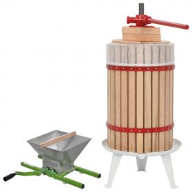 vidaXL Set de presă și zdrobitor de fructe & vin, 2 piese