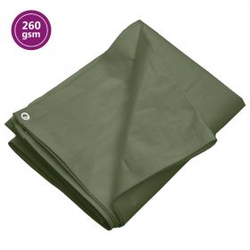 vidaXL Prelată 260 g/m², verde, 6x12 m, HDPE