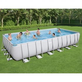 Bestway Set piscină Power Steel, 732x366x132 cm, dreptunghiulară