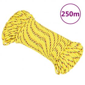 vidaXL Frânghie de barcă, galben, 3 mm, 250 m, polipropilenă