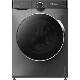Masina de spalat rufe Tesla WF81490MS, 1400 RPM, 8 kg, Display LED, Steam Care, Clasa B, Gri/Negru