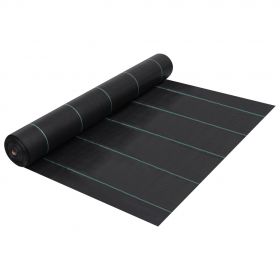 vidaXL Membrană antiburuieni & antirădăcini, negru, 1x25 m, PP