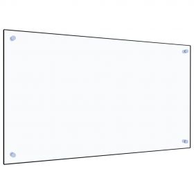 vidaXL Panou antistropi bucătărie transparent 90x50 cm sticlă securiz.