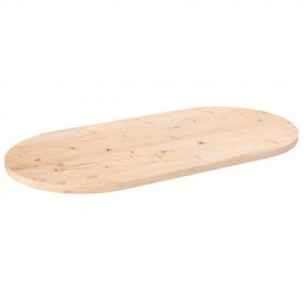 vidaXL Blat de masă, 90x45x2,5 cm, lemn masiv de pin, oval