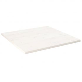 vidaXL Blat de masă, alb, 90x90x2,5 cm, lemn masiv de pin, pătrat