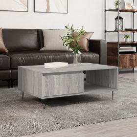 vidaXL Masă de cafea, gri sonoma, 90x60x35 cm, lemn compozit