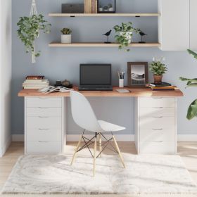 vidaXL Blat de masă maro 180x40x(2-6) cm, lemn masiv stejar tratat