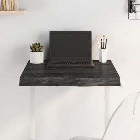 vidaXL Blat de masă maro 60x60x(2-6) cm, lemn masiv stejar tratat