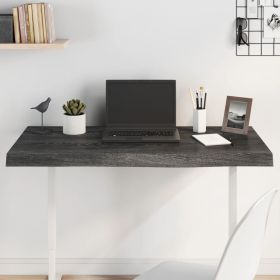 vidaXL Blat de masă maro 100x40x(2-6) cm, lemn masiv stejar tratat