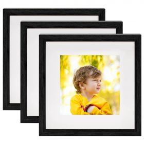 vidaXL Rame foto 3D, 3 buc., negru, 23x23 cm pentru foto 13x13 cm