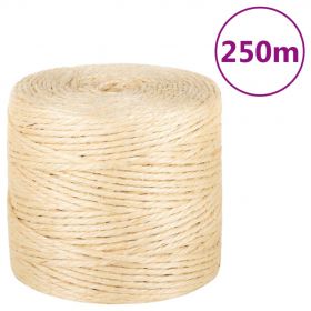 vidaXL Frânghie, 250 m, sisal 100%, 4 mm