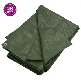 vidaXL Prelată 180 g/m², verde, 4x4 m, HDPE