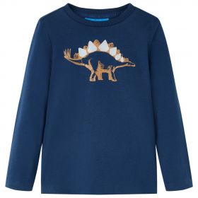 Tricou pentru copii cu mâneci lungi bleumarin 128