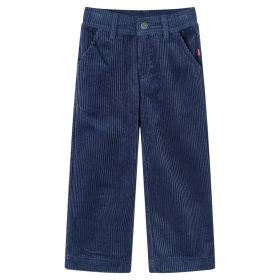 Pantaloni de copii din velur, bleumarin, 92