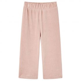 Pantaloni de copii din velur, roz, 92