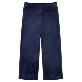 Pantaloni de copii din catifea, albastru închis, 116