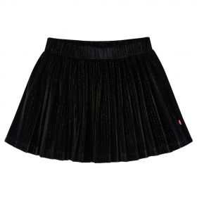 Fusta plisată pentru copii cu lurex, negru, 128