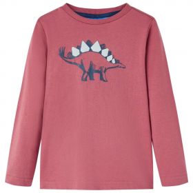 Tricou pentru copii cu mâneci lungi roșu închis 116