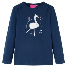 Tricou pentru copii cu mâneci lungi, bleumarin, 92