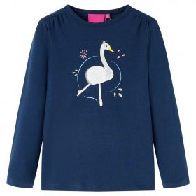 Tricou pentru copii cu mâneci lungi, bleumarin, 116