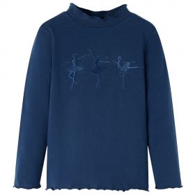 Tricou pentru copii cu mâneci lungi, bleumarin, 128
