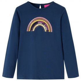 Tricou pentru copii cu mâneci lungi, bleumarin, 116