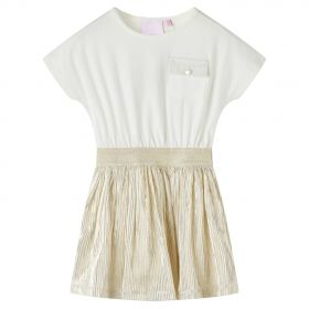 Rochie pentru copii cu mâneci scurte Ecru 104