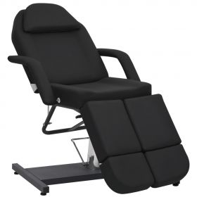 vidaXL Scaun tratament înfrumusețare, negru, 180x62x78 cm, piele eco