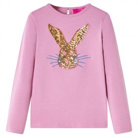 Tricou pentru copii cu mâneci lungi, roz ars, 116