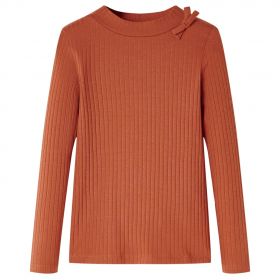 Tricou pentru copii cu mâneci lungi, coniac, 92