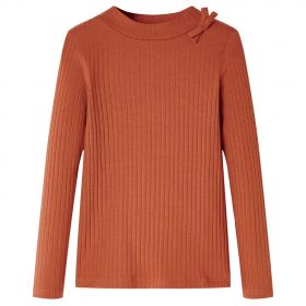 Tricou pentru copii cu mâneci lungi, coniac, 116